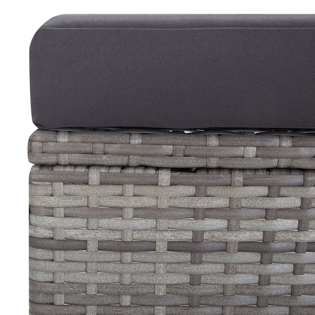 Set Divani da Giardino 2 pz con Cuscini in Polyrattan Grigio | homemem39