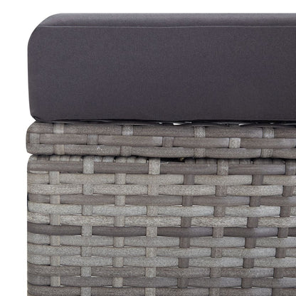 Set Divani da Giardino 2 pz con Cuscini in Polyrattan Grigio | homemem39