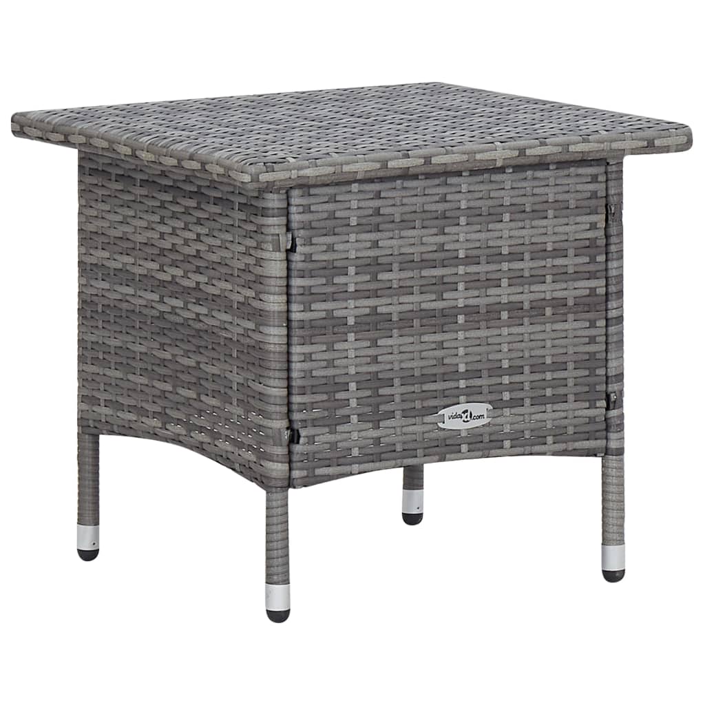 Set Divani da Giardino 2 pz con Cuscini in Polyrattan Grigio | homemem39