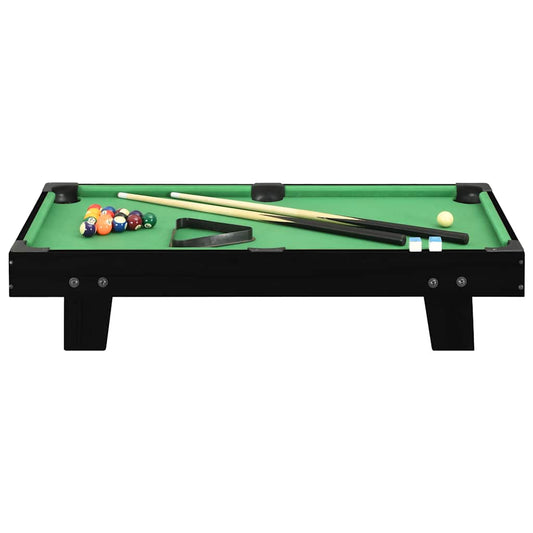 Mini Tavolo da Biliardo 3 Piedi 92x52x19 cm Nero e Verde - homemem39
