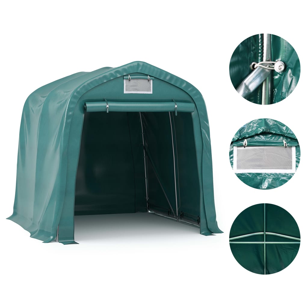 Tenda Garage in PVC 2,4x2,4 m Verde | homemem39