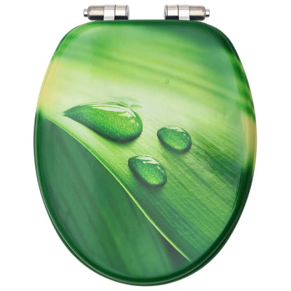 Tavolette WC Chiusura Ammortizzata 2pz MDF Verde Goccia d'Acqua - homemem39