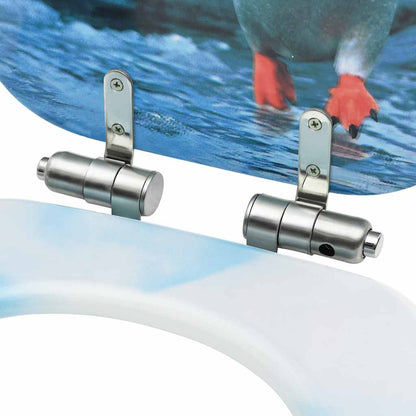 Copriwater 2 pz con Chiusura Ammortizzata in MDF Pinguino | homemem39