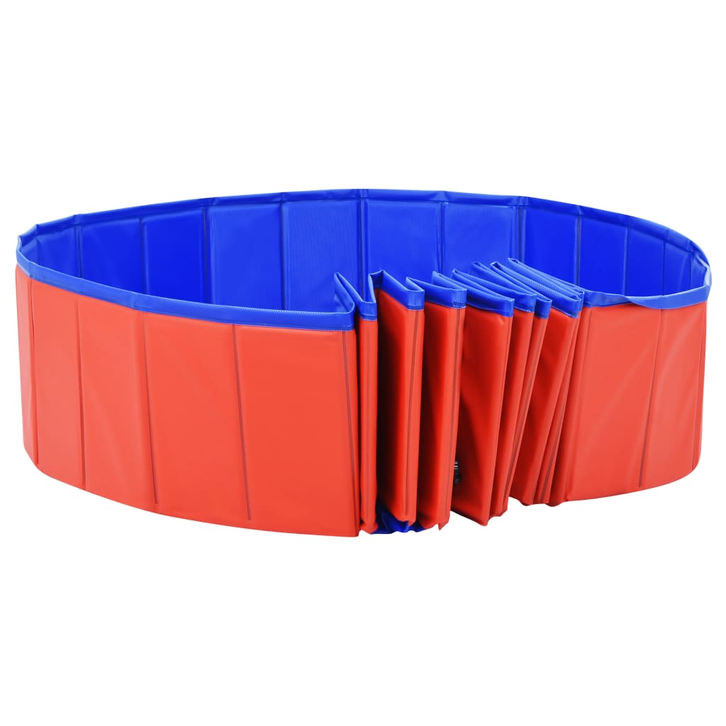 Piscina per Cani Pieghevole Rossa 300x40 cm in PVC | homemem39