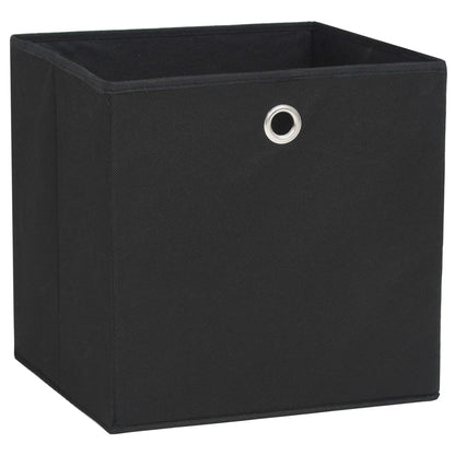 Contenitori 10 pz in Tessuto non Tessuto 28x28x28 cm Nero - homemem39