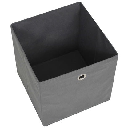 Contenitori 4 pz in Tessuto non Tessuto 28x28x28 cm Grigio - homemem39