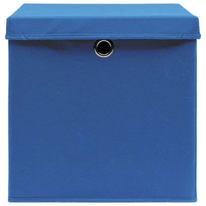 Contenitori con Coperchi 10 pz 28x28x28 cm Blu - homemem39