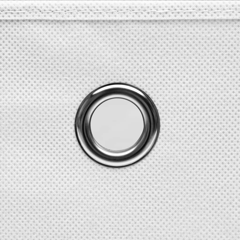 Contenitori con Coperchi 4 pz 28x28x28 cm Bianco - homemem39