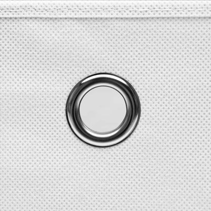 Contenitori con Coperchi 4 pz 28x28x28 cm Bianco - homemem39