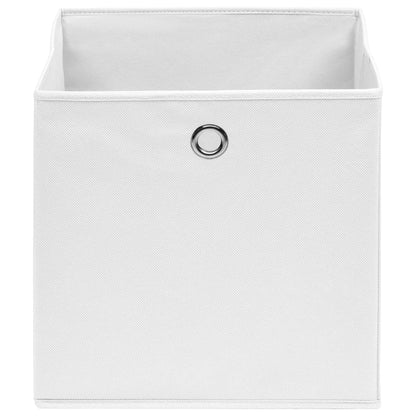 Contenitori 10 pz in Tessuto non Tessuto 28x28x28 cm Bianco - homemem39