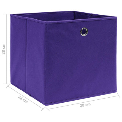 Contenitori 10 pz in Tessuto non Tessuto 28x28x28 cm Viola - homemem39
