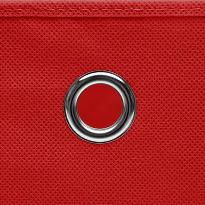 Contenitori con Coperchi 4 pz 28x28x28 cm Rosso - homemem39