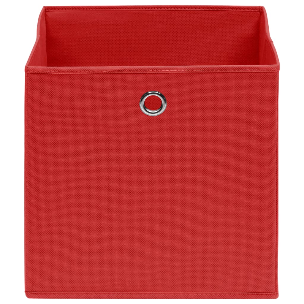 Contenitori 10 pz in Tessuto non Tessuto 28x28x28 cm Rosso - homemem39