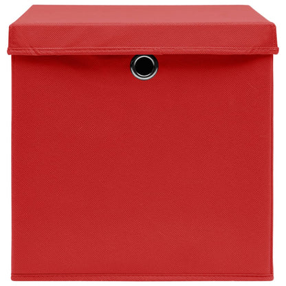 Contenitori con Coperchi 10 pz 28x28x28 cm Rosso