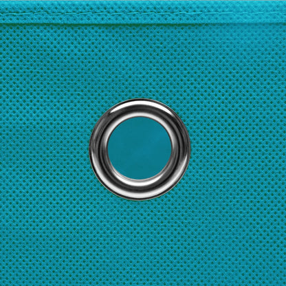 Contenitori con Coperchi 10 pz 28x28x28 cm Azzurro - homemem39