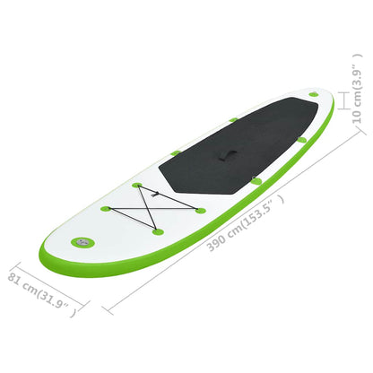 Set Tavola da SUP Gonfiabile Verde e Bianco - homemem39