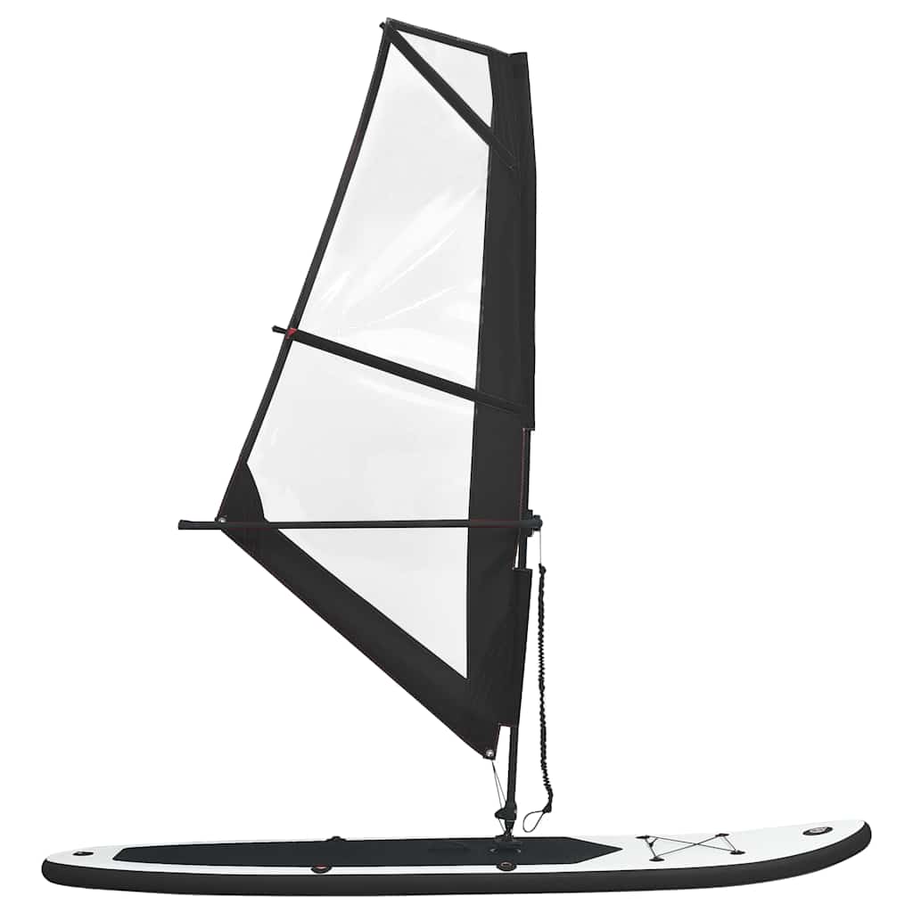 Set Tavola Gonfiabile da SUP con Vela Nero e Bianco | homemem39