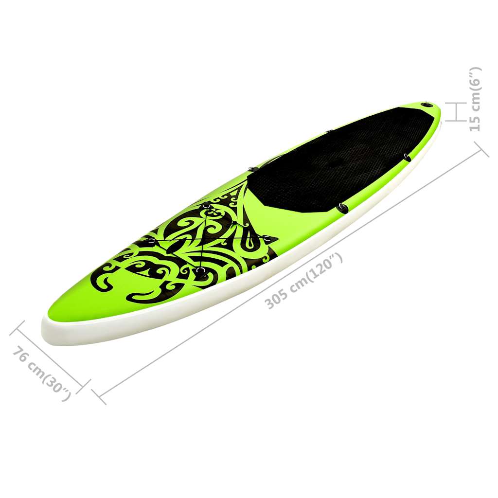 Set Tavola Gonfiabile da SUP 305x76x15 cm Verde | homemem39