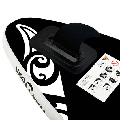 Set Tavola Gonfiabile da SUP 305x76x15 cm Nera - homemem39