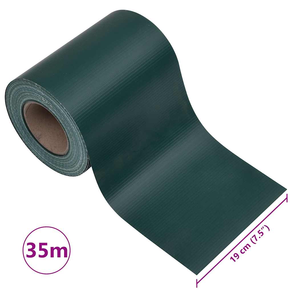 Recinzione Frangivento 4 pz in PVC 35x0,19m Verde Opaco