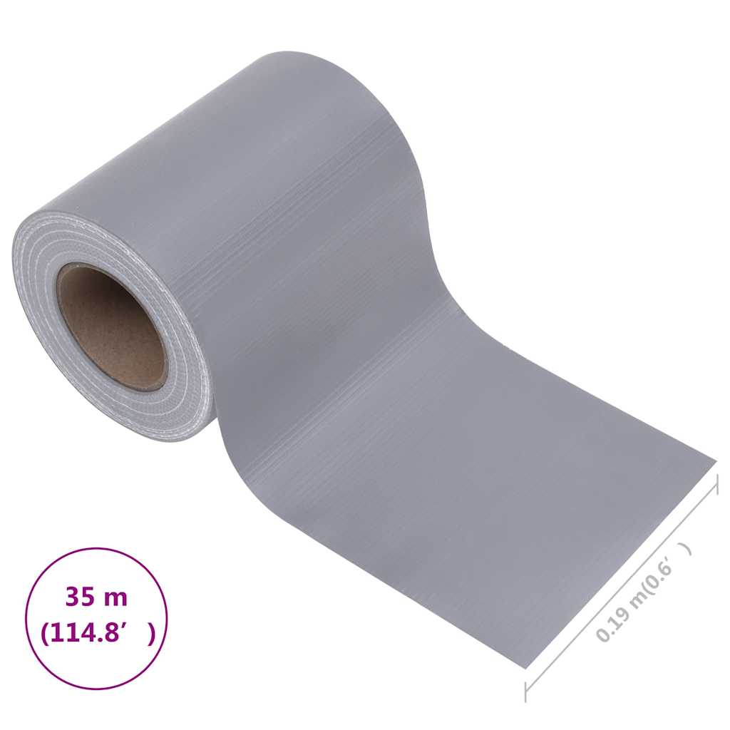Recinzione Frangivento da Giardino PVC 35x0,19m Grigio Chiaro | homemem39