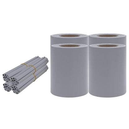 Recinzione Frangivento 4 pz in PVC 35x0,19m Grigio Chiaro Opaco | homemem39