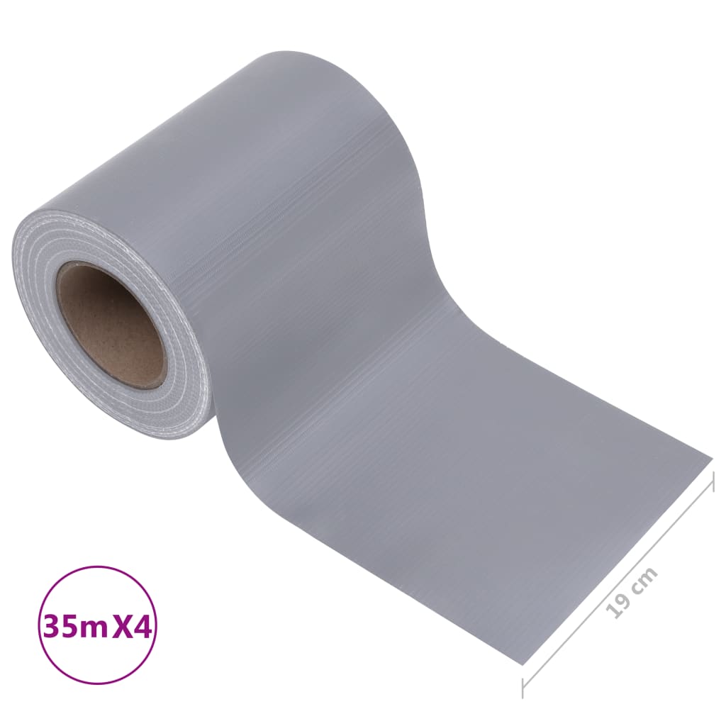 Recinzione Frangivento 4 pz in PVC 35x0,19m Grigio Chiaro Opaco | homemem39