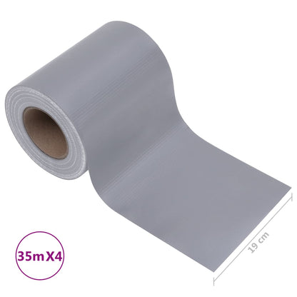 Recinzione Frangivento 4 pz in PVC 35x0,19m Grigio Chiaro Opaco | homemem39