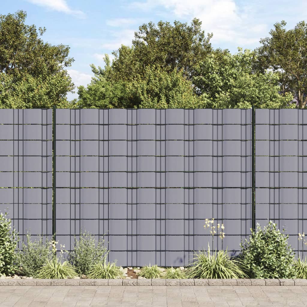 Recinzione Frangivento 4 pz in PVC 35x0,19m Grigio Chiaro Opaco | homemem39