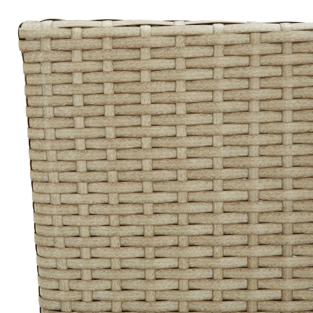 Sedie da Pranzo per Giardino 2 pz in Polyrattan Beige | homemem39