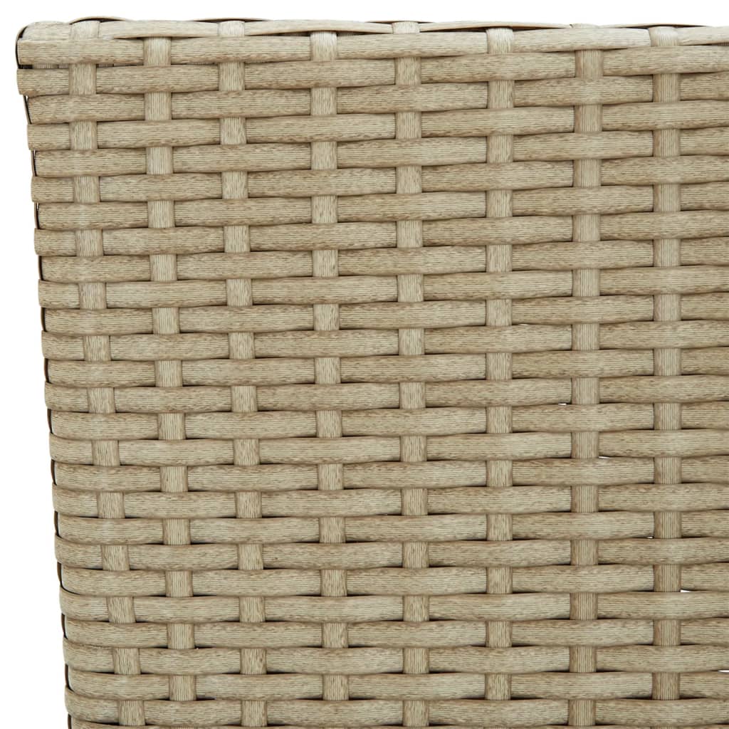 Sedie da Pranzo per Giardino 4 pz in Polyrattan Beige | homemem39