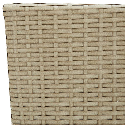 Sedie da Pranzo per Giardino 4 pz in Polyrattan Beige | homemem39
