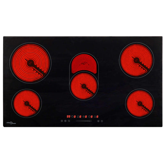Piano Cottura in Ceramica 5 Zone e Controlli Touch 77 cm 8500 W