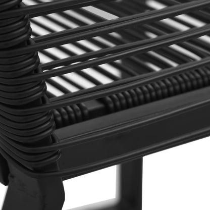 Sedie da Giardino 4 pz in Corda in Rattan Nero - homemem39
