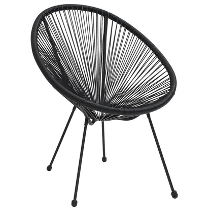Sedie da Giardino Acapulco 2 pz in Rattan Nere - homemem39