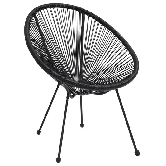 Sedie da Giardino Acapulco 2 pz in Rattan Nere - homemem39