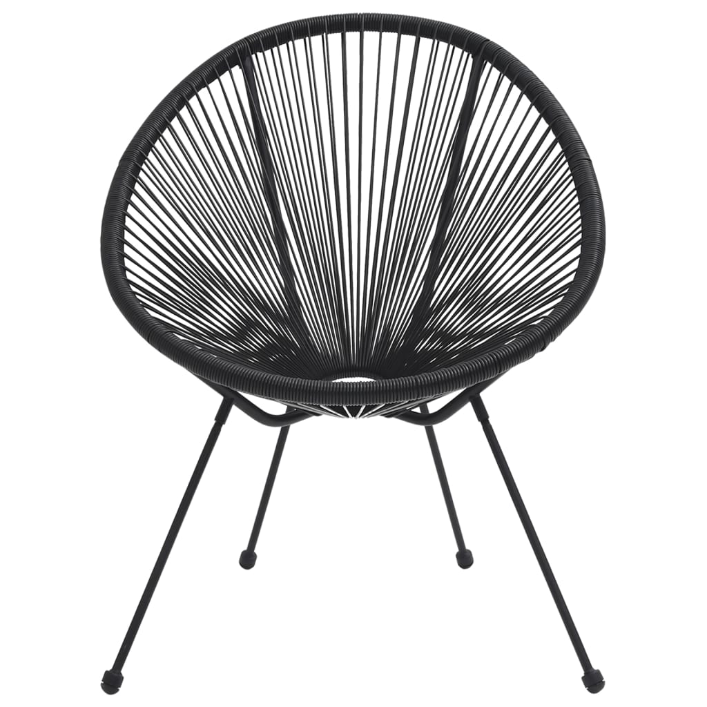Sedie da Giardino Acapulco 2 pz in Rattan Nere - homemem39