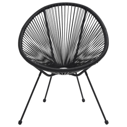Sedie da Giardino Acapulco 2 pz in Rattan Nere - homemem39
