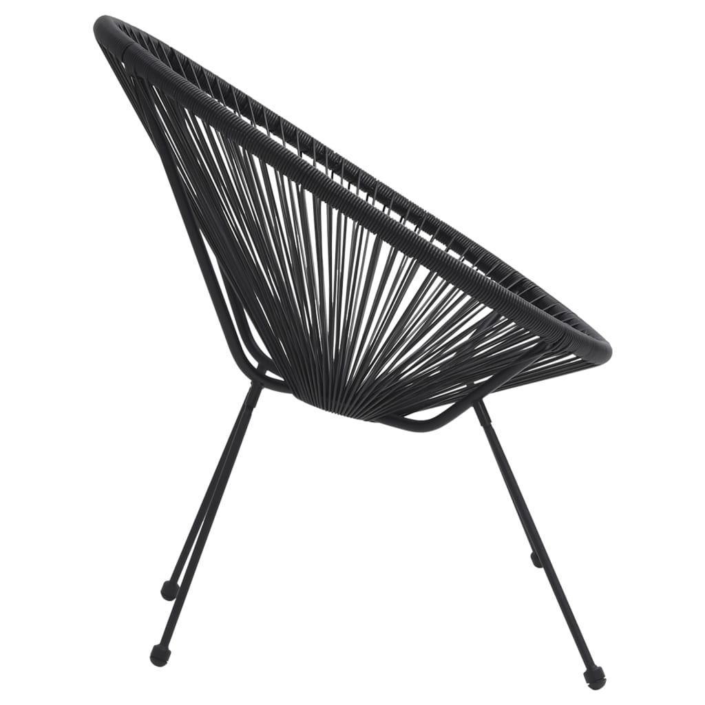 Sedie da Giardino Acapulco 2 pz in Rattan Nere - homemem39