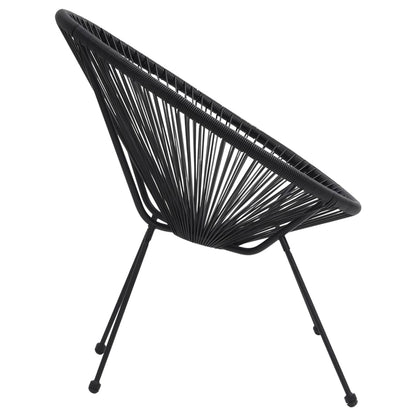 Sedie da Giardino Acapulco 2 pz in Rattan Nere - homemem39