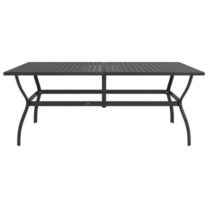 Tavolo da Giardino Antracite 190x80x72 cm in Acciaio | homemem39