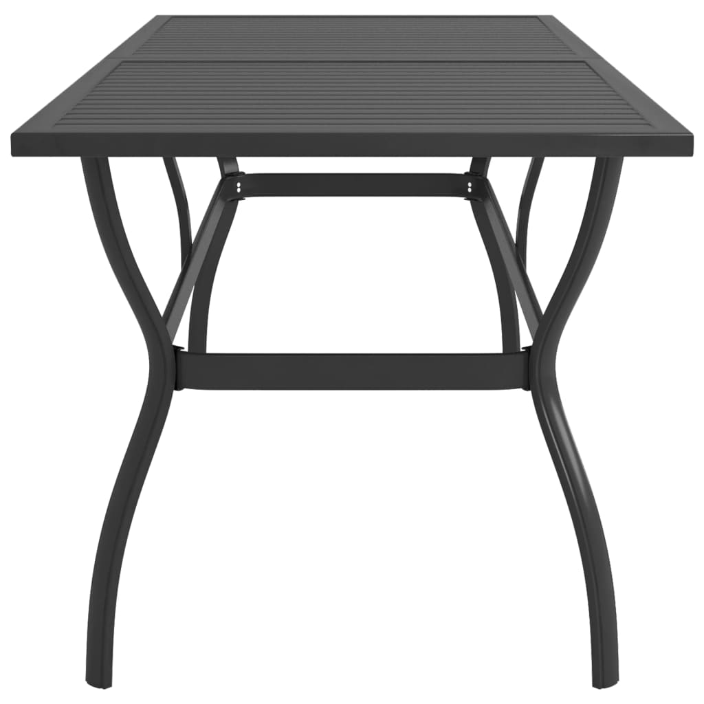 Tavolo da Giardino Antracite 190x80x72 cm in Acciaio | homemem39