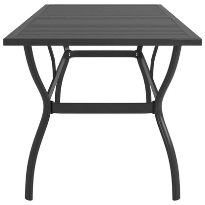 Tavolo da Giardino Antracite 190x80x72 cm in Acciaio | homemem39
