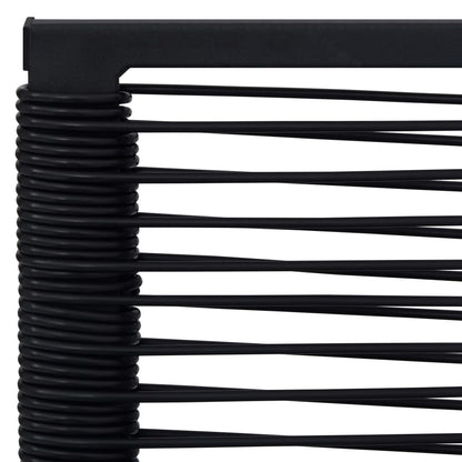 Garden Chairs 2 pcs in Black PVC Rattan