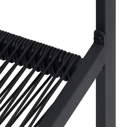 Garden Chairs 2 pcs in Black PVC Rattan