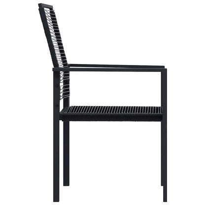 Sedie da Giardino 4 pz in Rattan Nero | homemem39