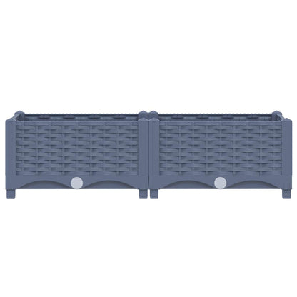 Fioriera Rialzata 80x40x23 cm in Polipropilene - homemem39