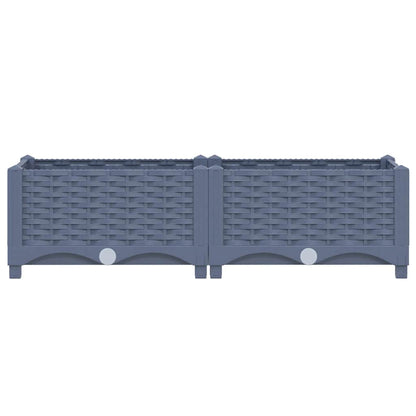 Fioriera Rialzata 80x40x23 cm in Polipropilene - homemem39