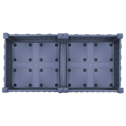 Fioriera Rialzata 80x40x23 cm in Polipropilene - homemem39