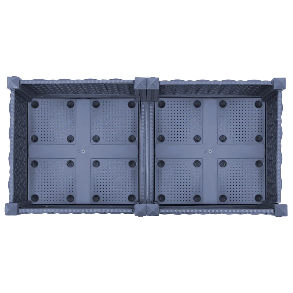 Fioriera Rialzata 80x40x23 cm in Polipropilene - homemem39